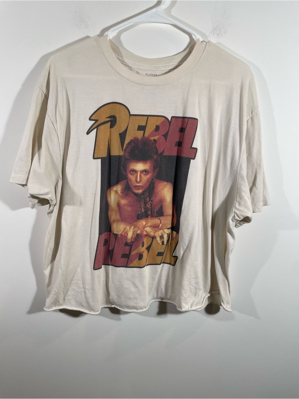 David Bowie cropped tshirt XL